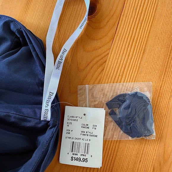 NWT David’s Bridal Strapless High-Low Dress - Picture 6 of 16